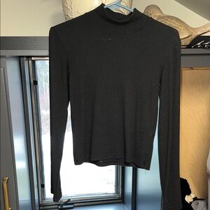 Zara Black Ribbed Knit Turtleneck